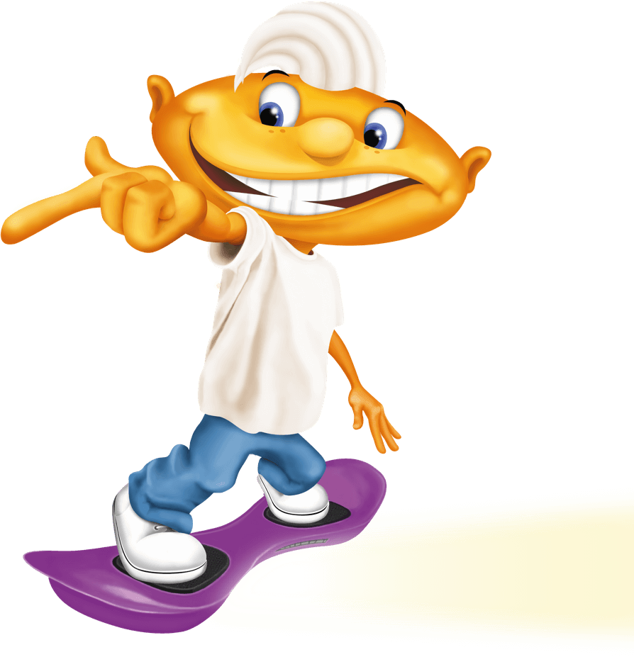 Tinkies mascot hoverboard